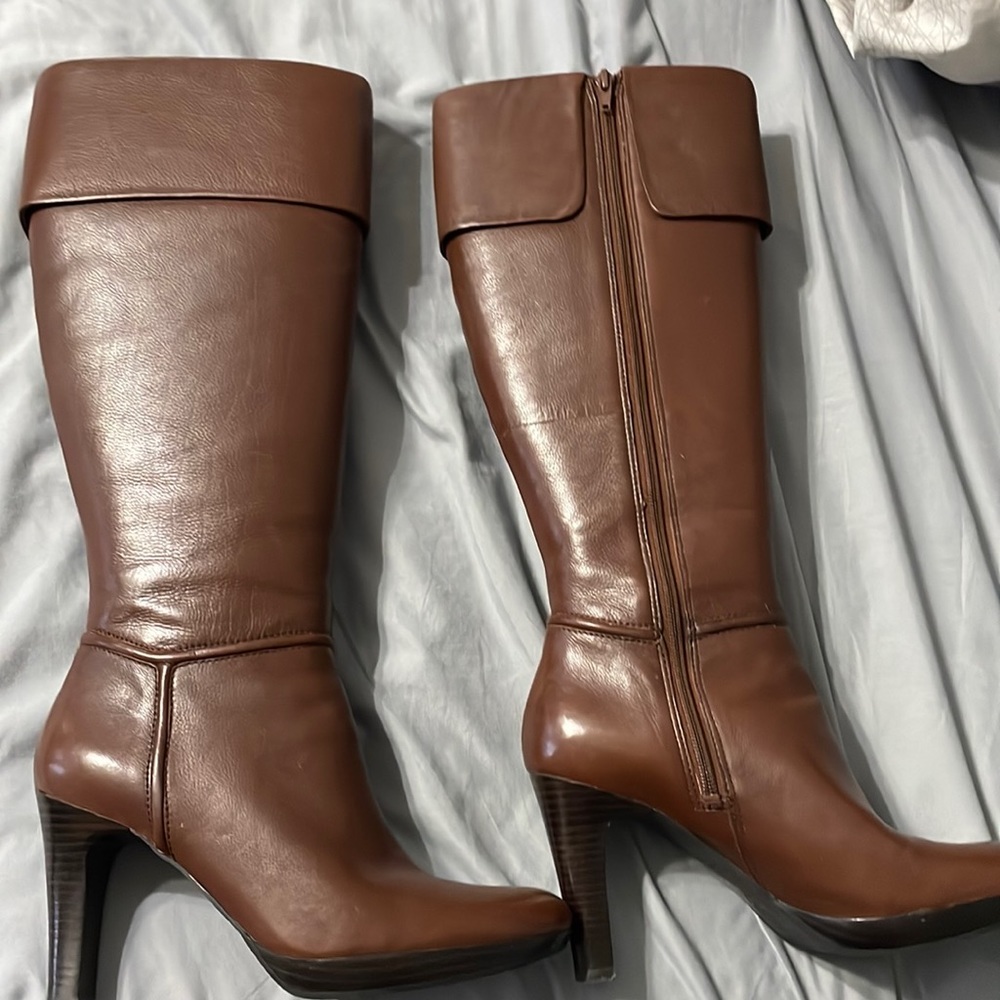 Enzo Angiolini boots size 8.5 dark brown leather